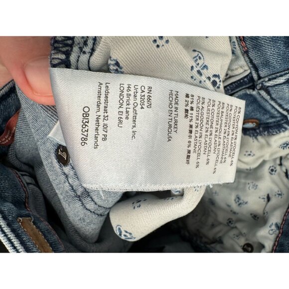 Pilcro The Icon Flare High Rise Jeans Men's Size 26 Blue Medium Wash Denim - Picture 13 of 13